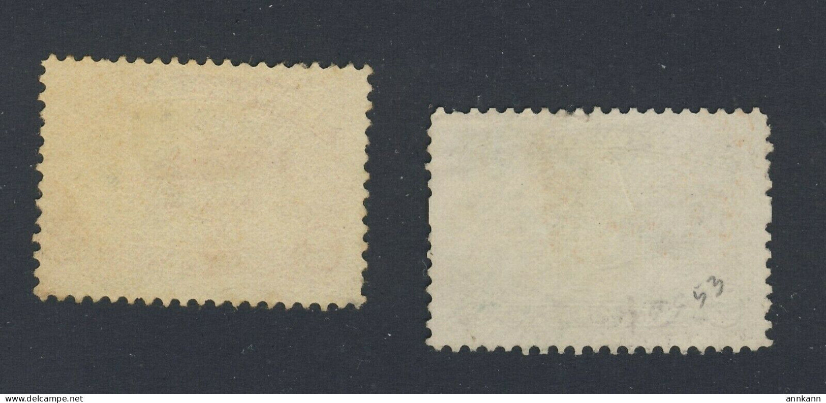 2x Newfoundland Used Stamps #48-2c Codfish #53-5c Seal Guide Value = $30.00 - 1857-1861