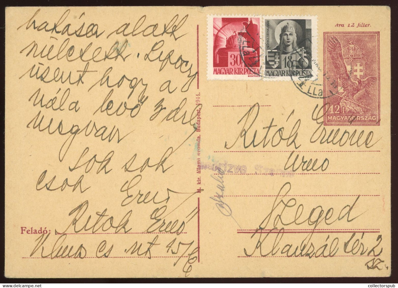 HUNGARY 1945.05. Censored Inflation Ps Card From Camp To Szeged - Covers & Documents