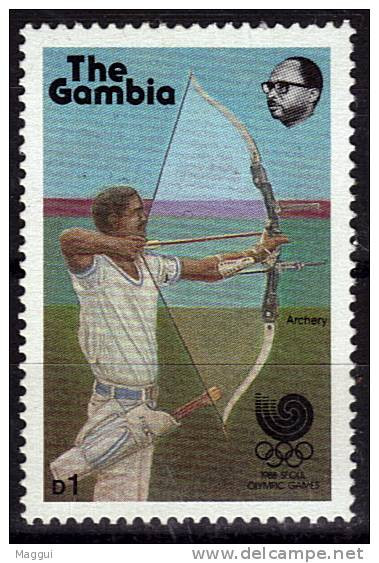 GAMBIE  N°  702  * *   JO 1988  Tir A L Arc - Tiro Con L'Arco