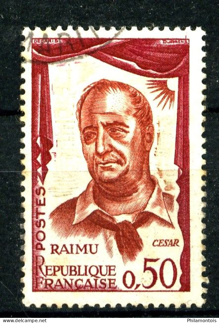 1304 - 50c Raimu - Variété "sans Le Fond Vert" (Cérès 1304a) - Oblitéré - Très Beau - Used Stamps