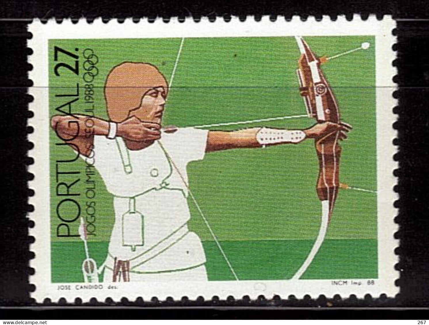 PORTUGAL  N°  1740  * *  Jo 1988 Tir A L Arc - Archery