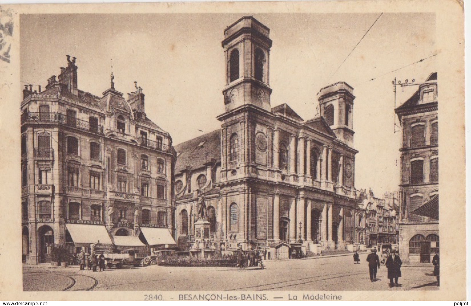 CP (Besançon Les Bains) Obl. Besançon Battant Le 31/5/45 Sur 1f50 Dulac Rose N° 691 (Tarif Du 1/3/45) - 1944-45 Marianne Van Dulac