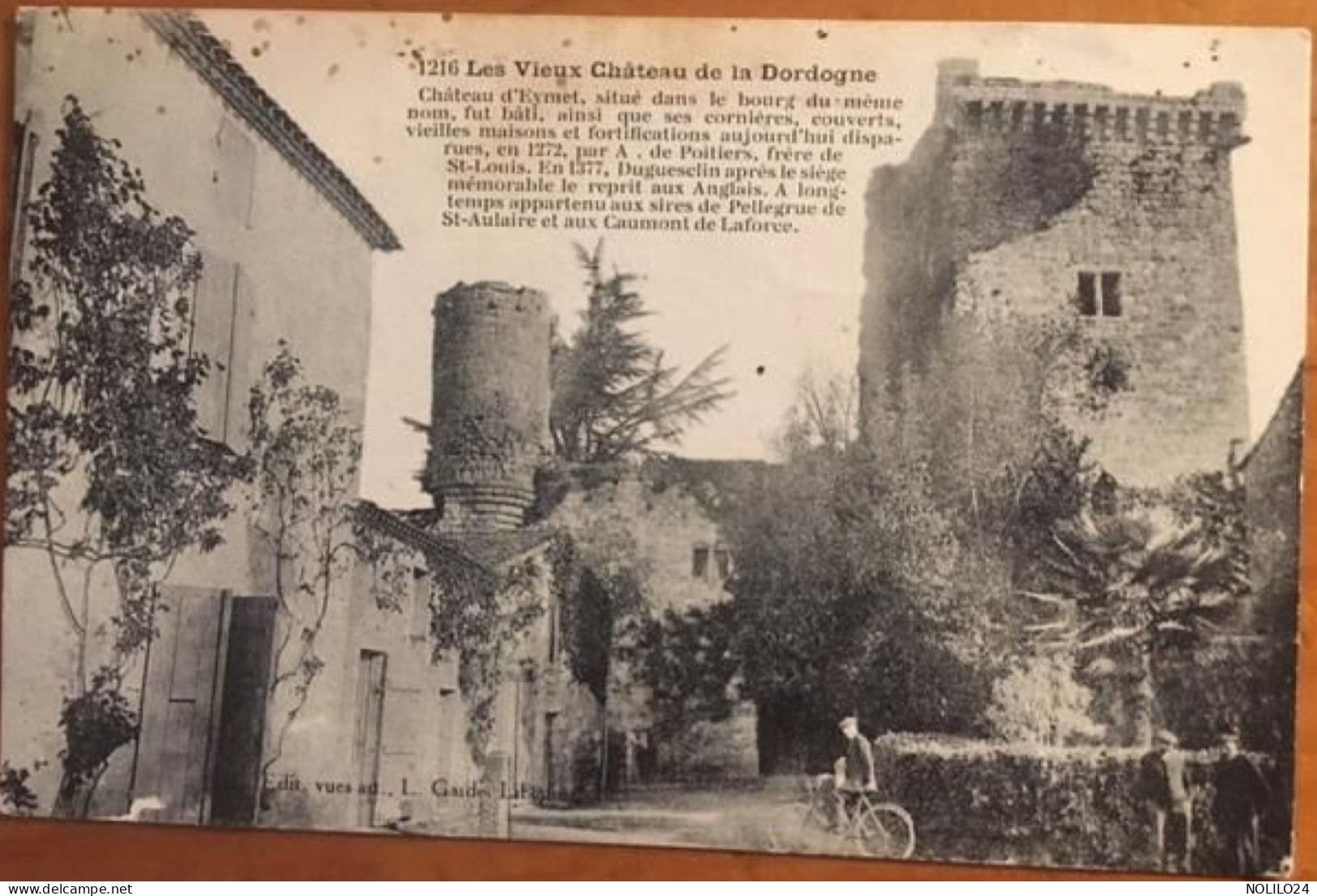 Cpa, 24 EYMET Le Château, Animation, éd L. Garde, écrite En 1925, Série Les Vieux Château De Dordogne - Eymet