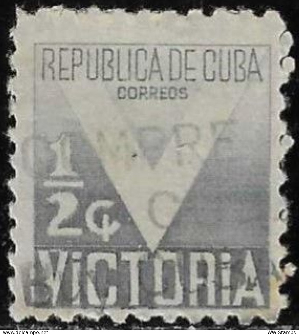 Cuba 1944 Used Postal Tax Stamp Victory Victoria 1/2 C [WLT1882] - Oblitérés