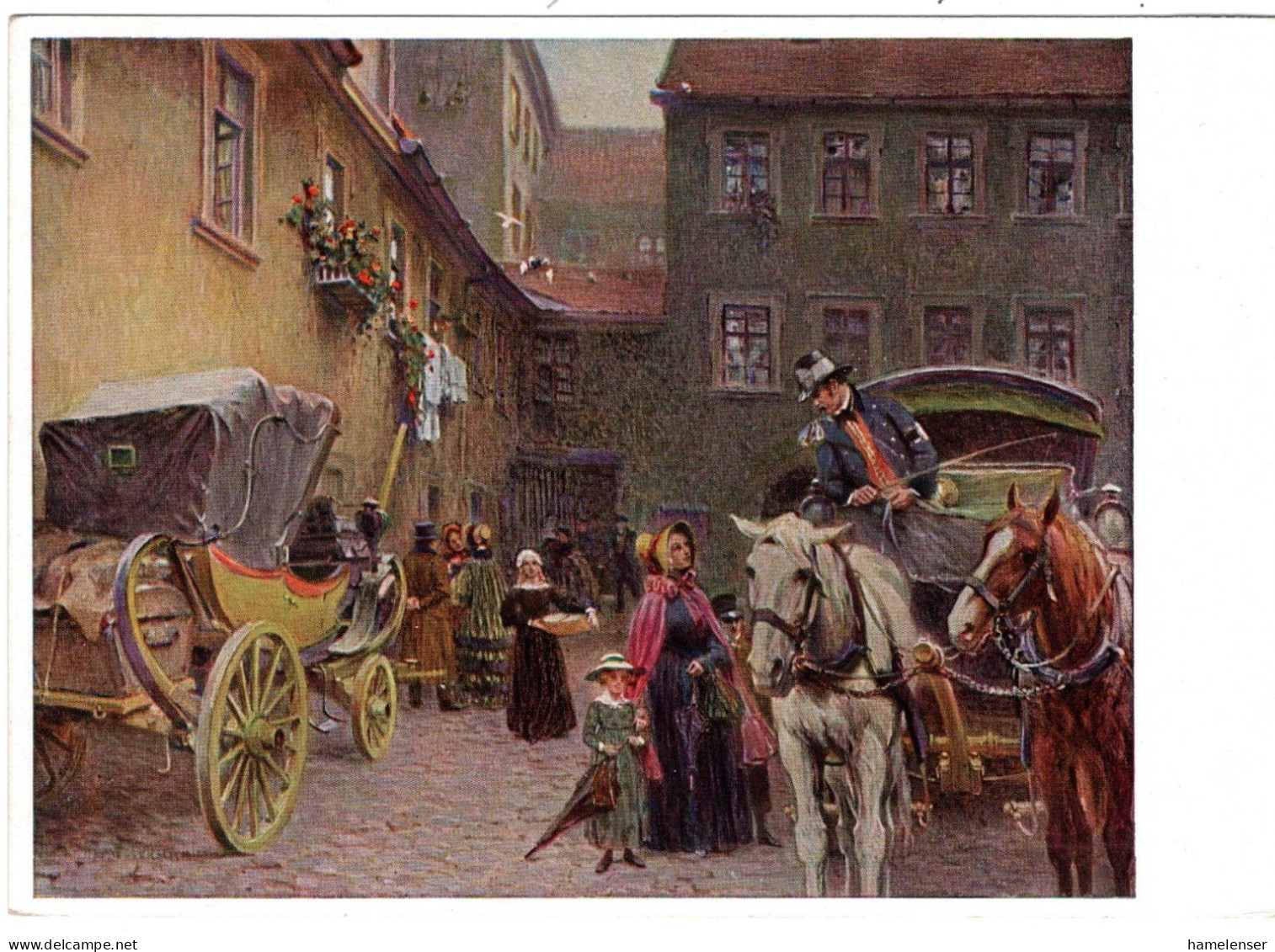62164 - Deutsches Reich - 1927 - 5Pfg Schiller PGAAnsKte "Bamberger Posthof", Ungebraucht - Postkarten