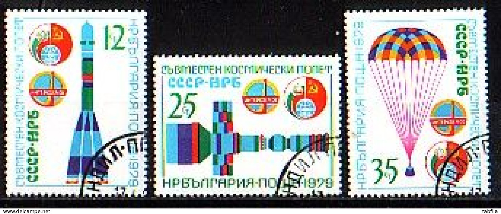 BULGARIA - 1979 - Joint Space Flight - Bulgaria - USSR - Mi 2766 / 68 Used - Gebruikt