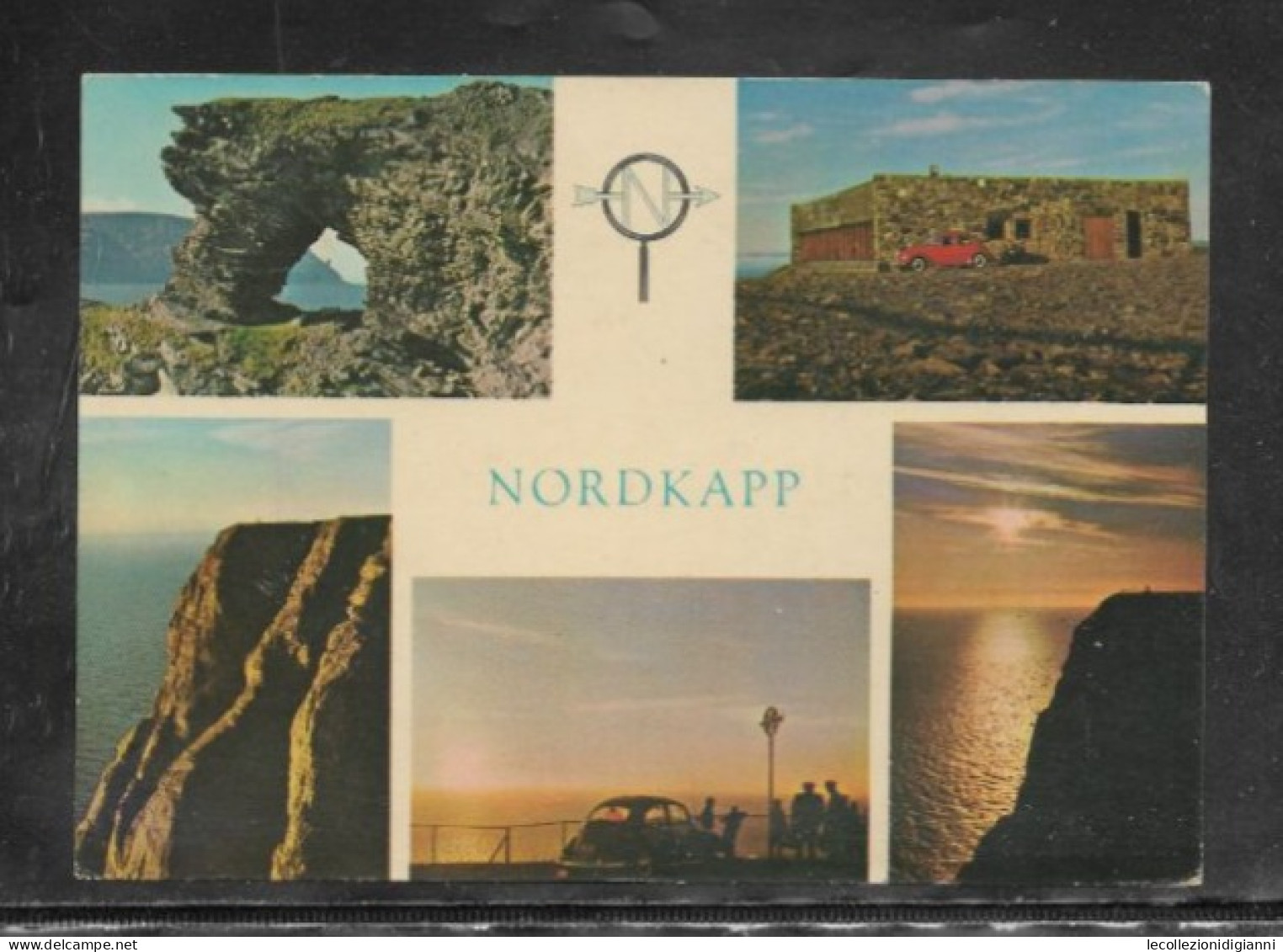 1007) Norvegia Capo Nord 1957 V Serie 35 + 15 ø E 1962 Corno Posta Ordinaria 20 øre Su Cartolina Nach Henglarn Padeborn - Storia Postale