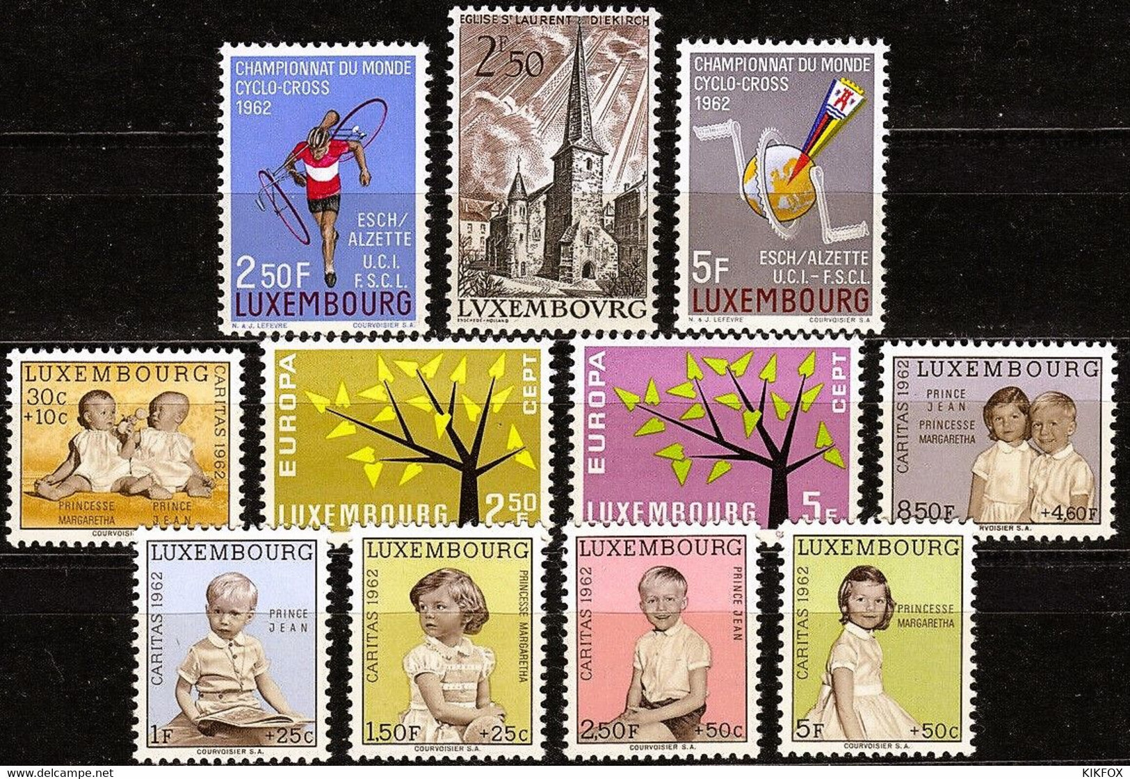 Luxembourg ,Luxemburg 1962 ,KOMPLETT,  Mi 655-665,  Complete Year , NEUF**. POSTFRISCH - Ganze Jahrgänge