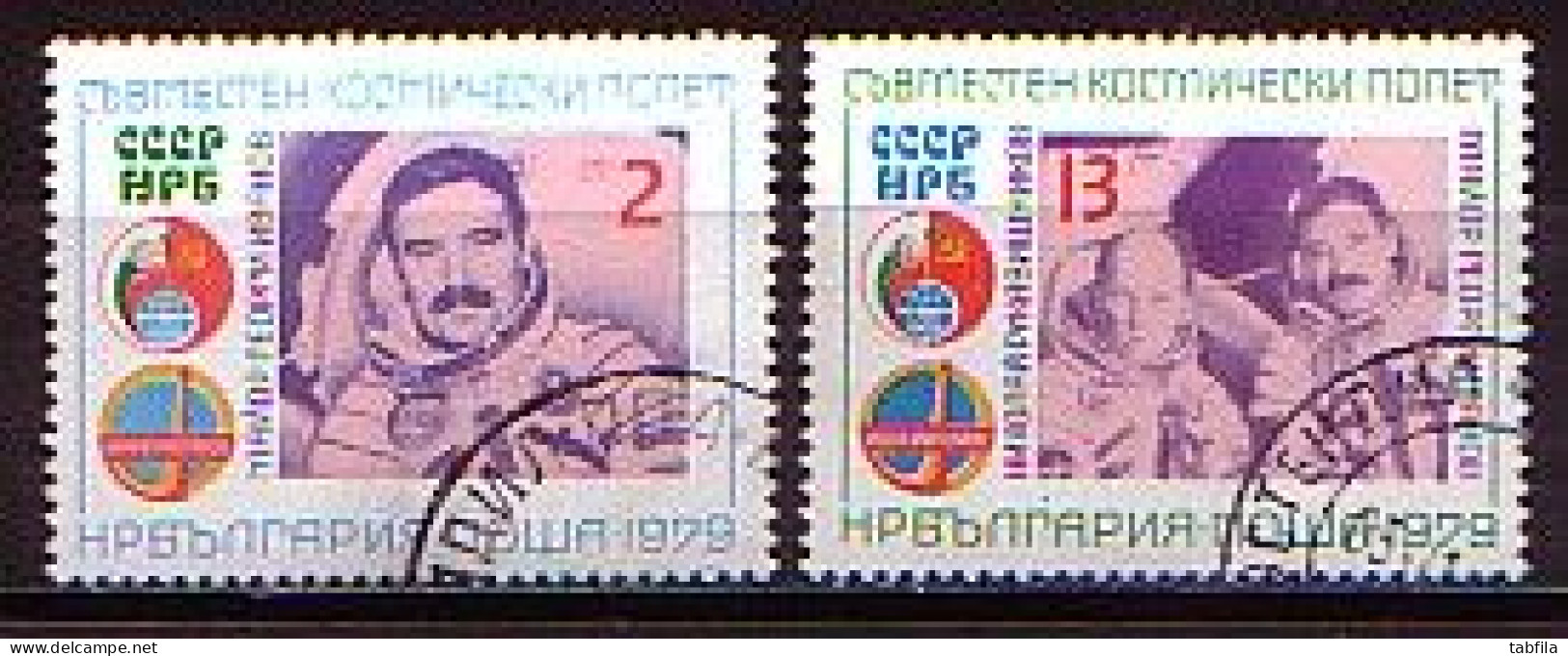 BULGARIA - 1979 - Joint Space Flight - Bulgaria Ll - USSR - Mi 2776 / 77 Used - Oblitérés