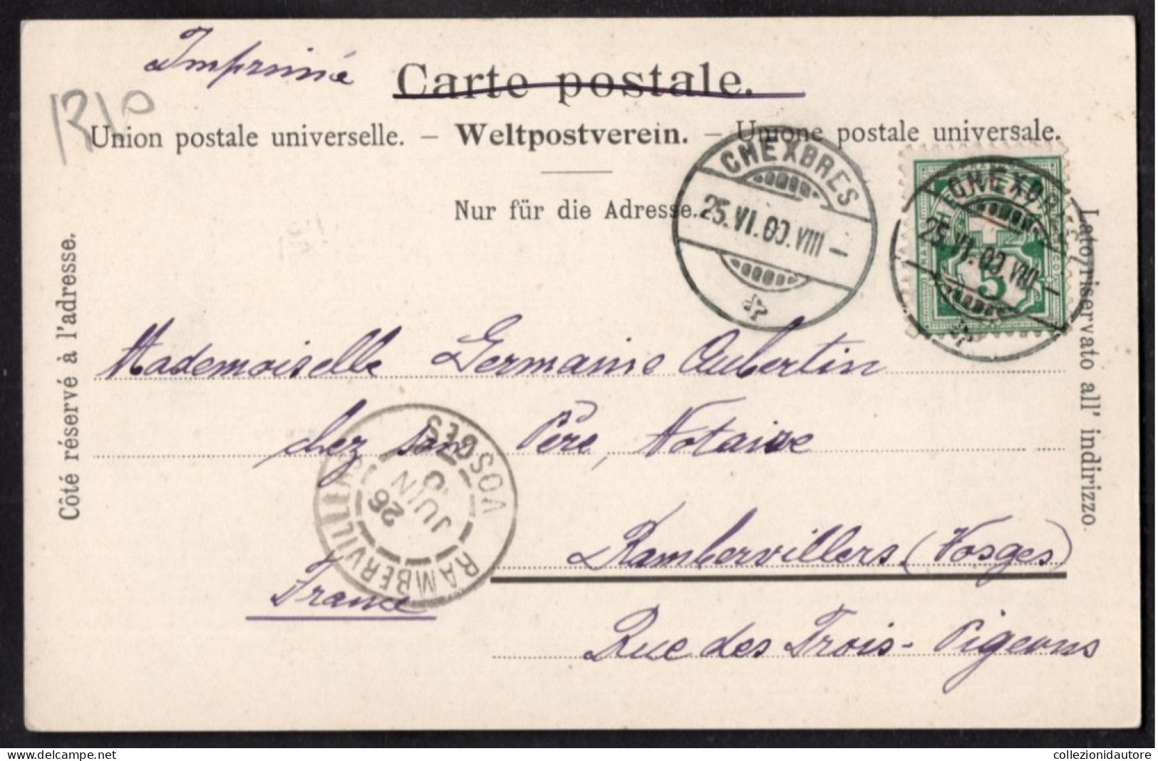 CHATEAU DE ROLLE - CARTOLINA FP SPEDITA NEL 1900 - Rolle