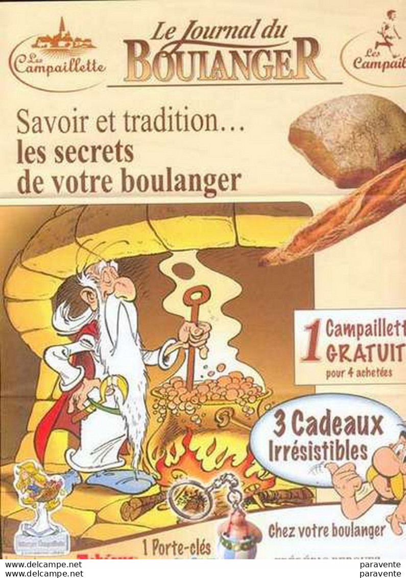 ASTERIX : Depliant JOURNAL DU BOULANGER Campaillette - Astérix