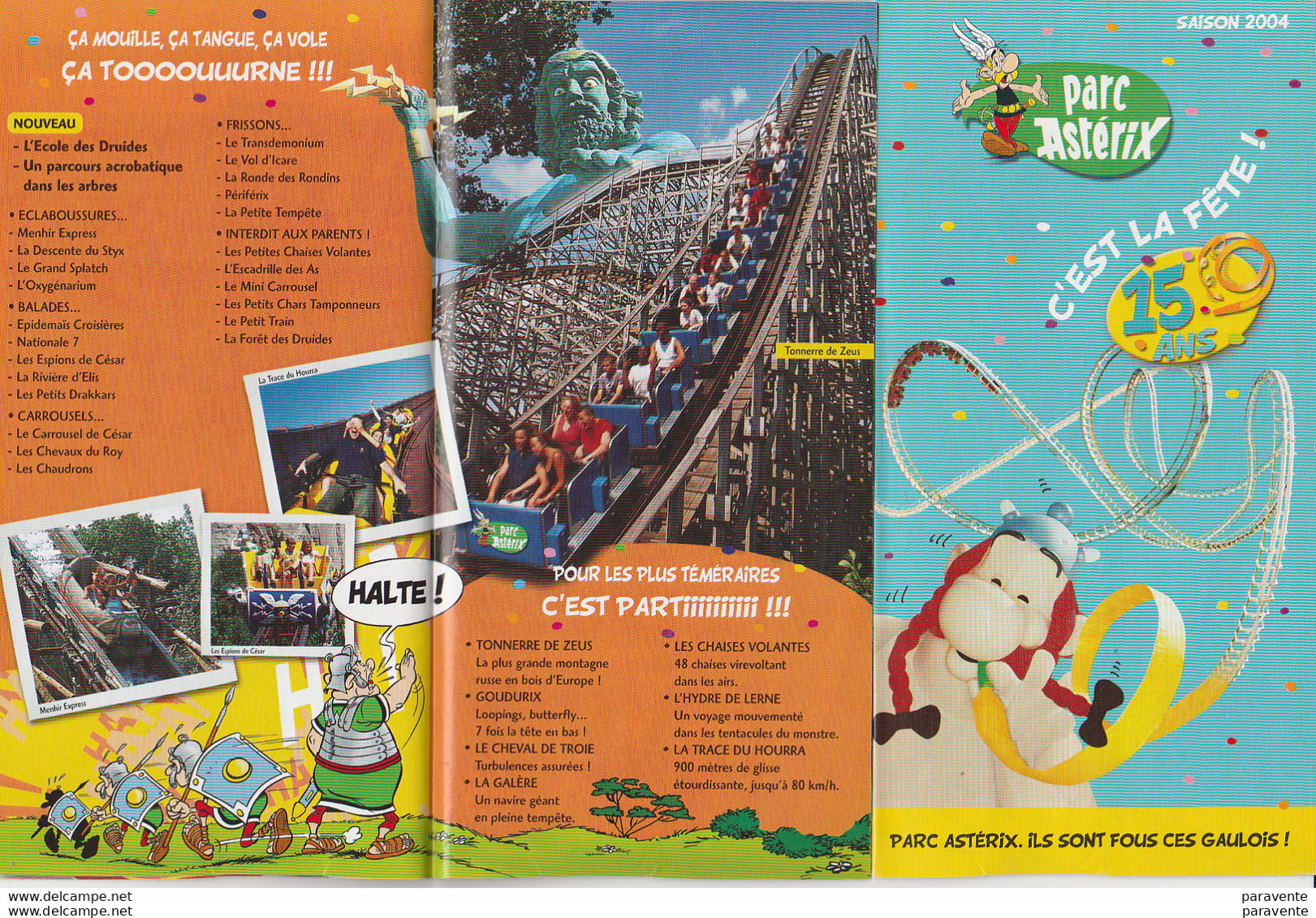 ASTERIX : Depliant PARC ASTERIX 2004 - Astérix