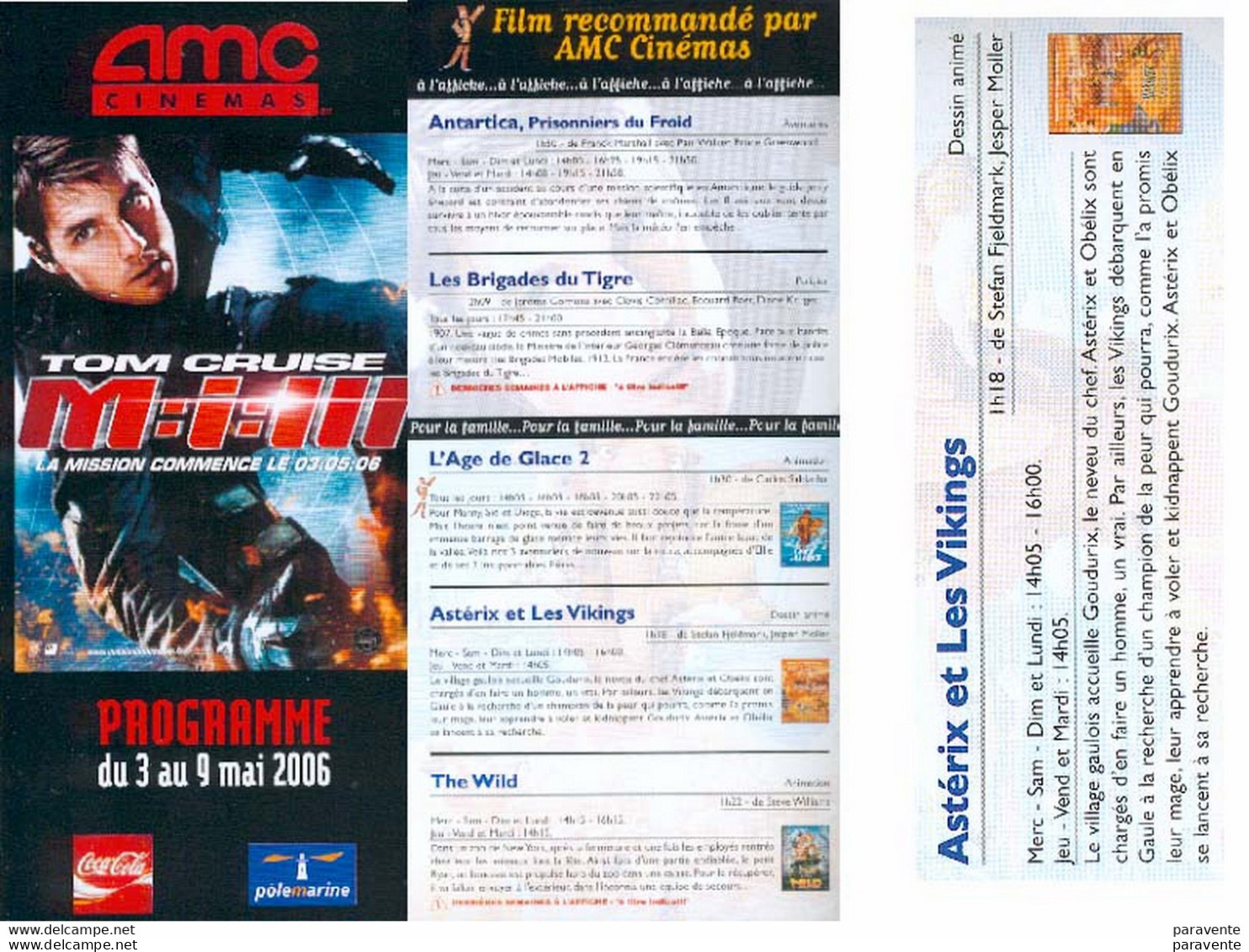 ASTERIX : Depliant AMC Pour Film LES VIKINGS - Astérix