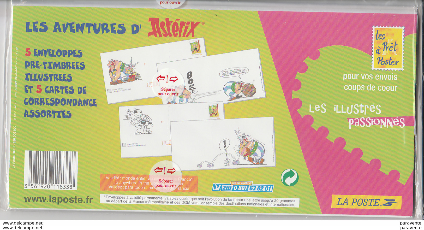 ASTERIX : Pochette Scellee 5 PAP+5 CARTES - Astérix