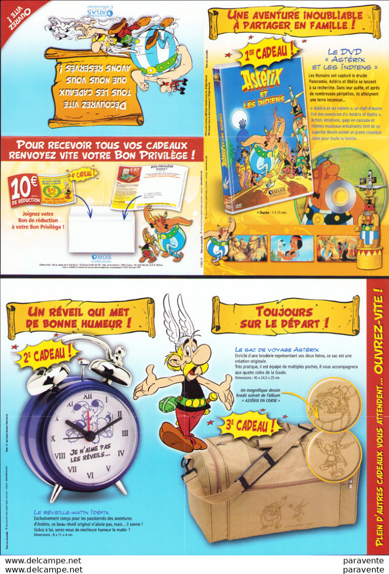 ASTERIX : Depliant ATLAS  Cd Aterix Et Les Indiens - Asterix