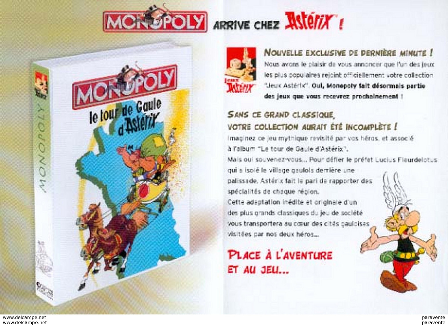 ASTERIX : Depliant ATLAS  Monopoly - Asterix