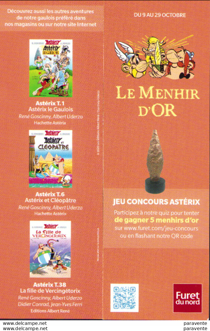 ASTERIX : Marque Page Pour FURET DU NORD - Asterix