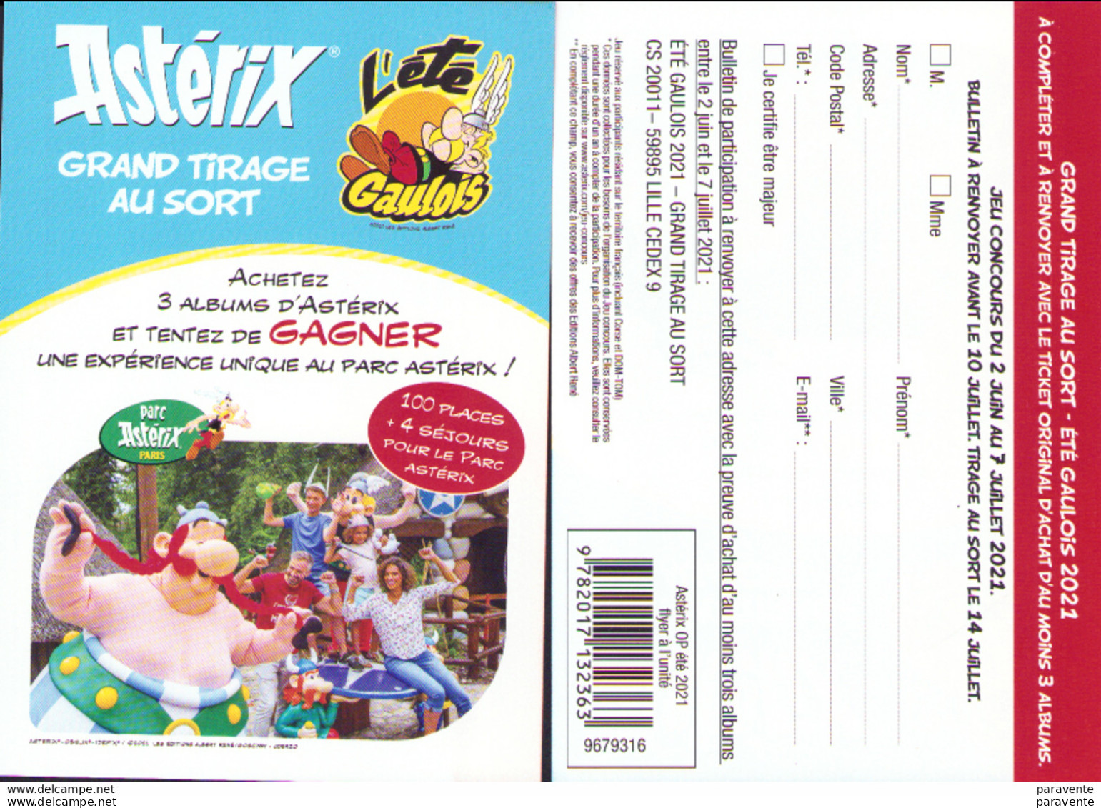 ASTERIX : Flyer ÉTÉ GAULOIS - Astérix