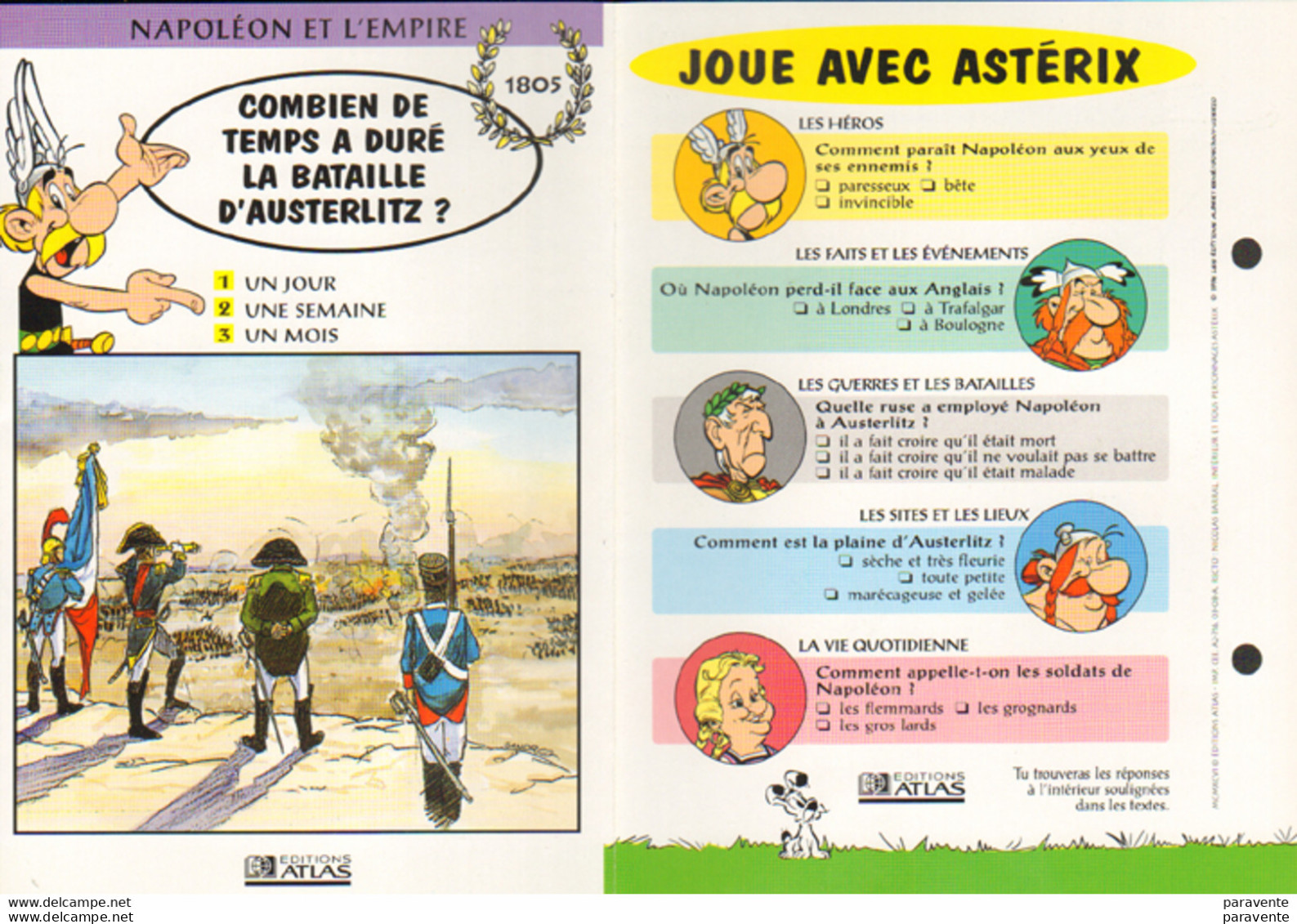 ASTERIX : Enveloppe ATLAS 1997 (8 Objets) - Asterix