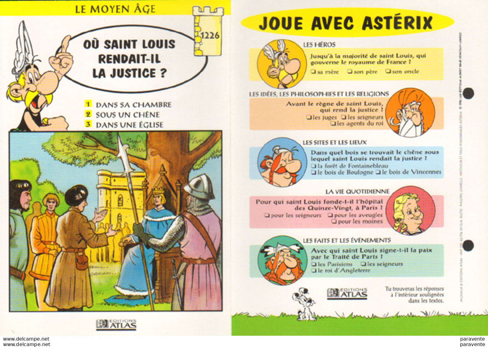 ASTERIX : enveloppe ATLAS 1997 (8 objets)