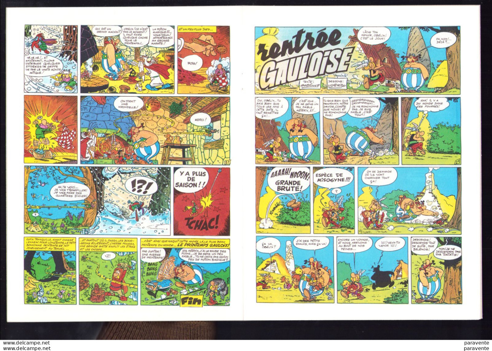 ASTERIX : album souple PUBLICITE pour PRESTO PRINT en 1987 , mini histoires