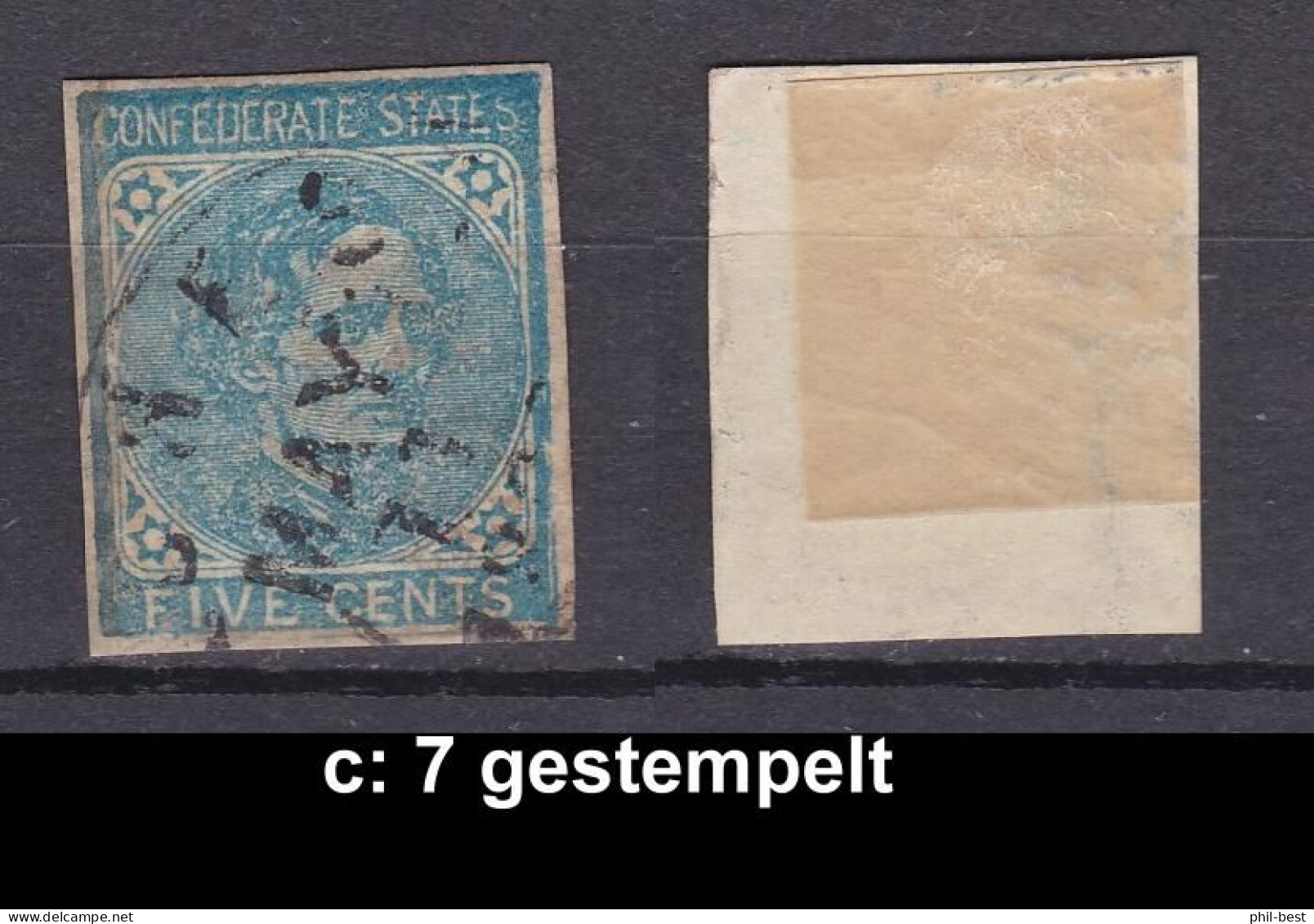 USA Confederate States 7 Gestempelt #E681c - 1861-65 Confederate States