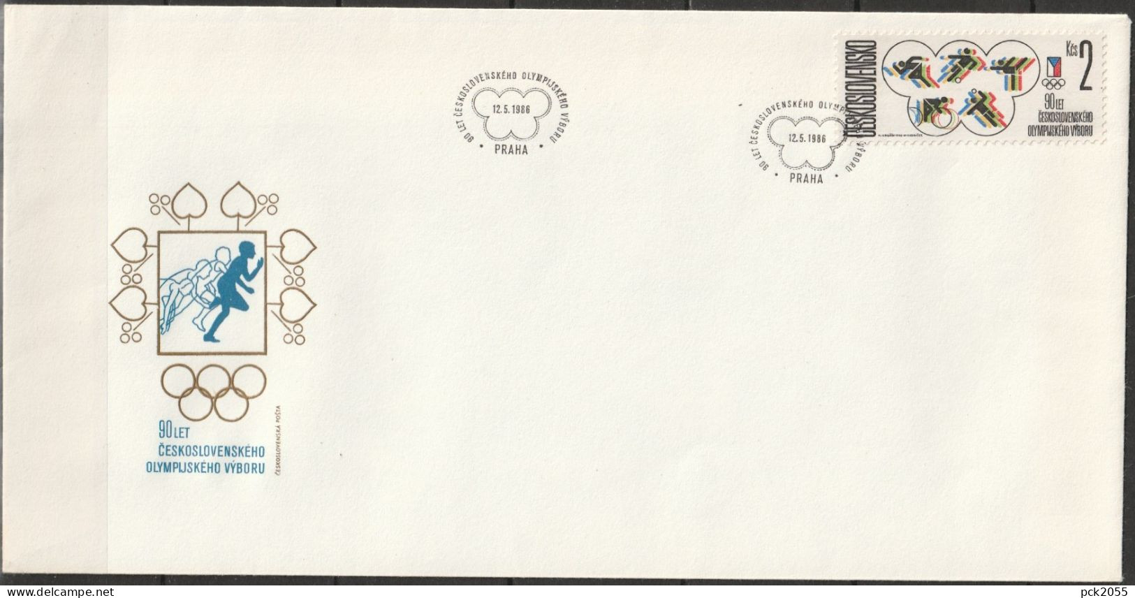 Tschechoslowakei 1986 FDC MiNr.2861  90 Jahre Nationales Olympische Komitee ( Dl 2 )günstige Versandkosten - FDC