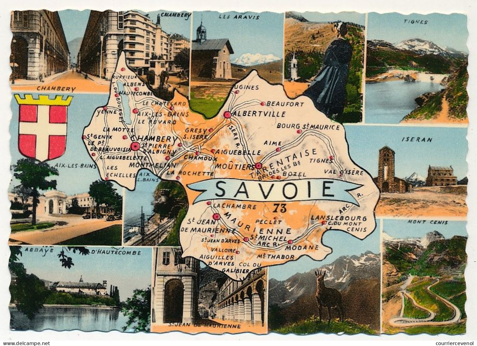 CPM - SAVOIE - Carte Du Département De Savoie + Petites Vues - Other & Unclassified