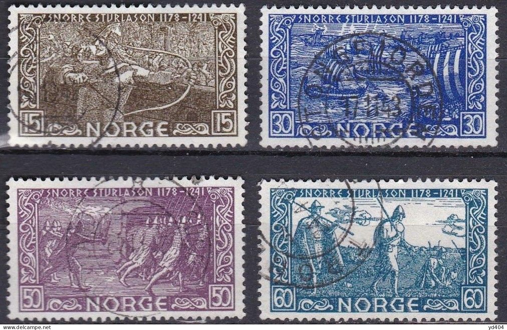 NO033 – NORVEGE - NORWAY – 1941 – SNORRE STURLASON – SG # 324/9 USED 9 € - Gebraucht