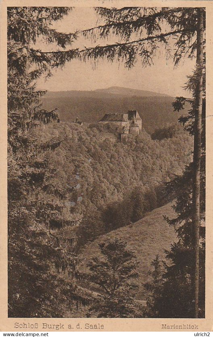 AK Schloss Burgk An Der Saale  - Marienblick - Schleiz 1924  (67291) - Schleiz