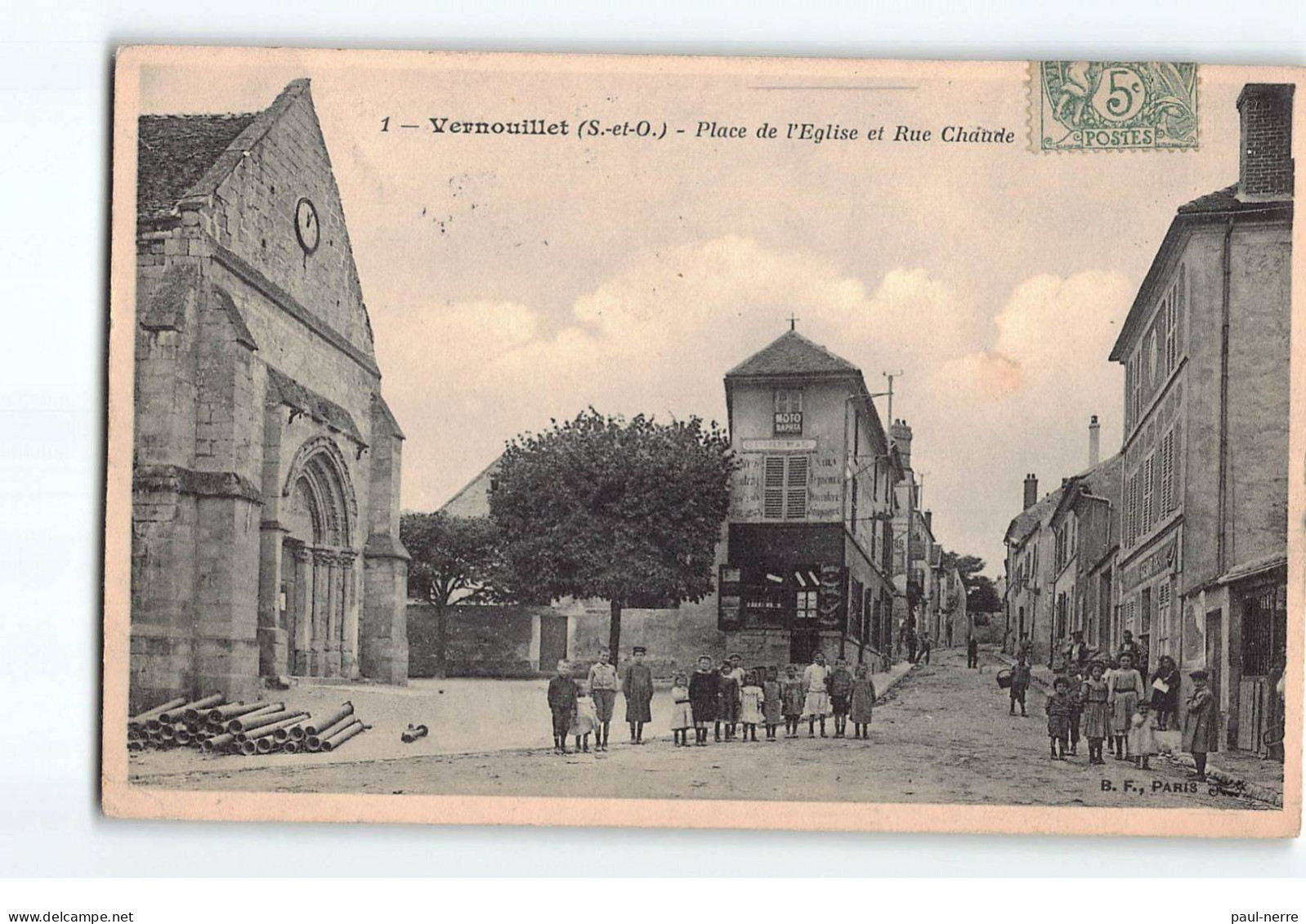 VERNOUILLET : Place De L'Eglise Et Rue Chaude - Très Bon état - Vernouillet