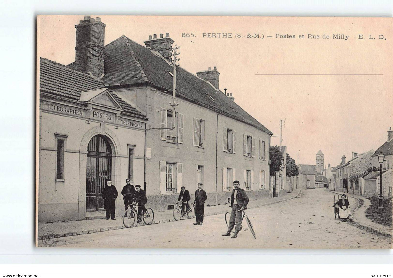 PERTHES : Postes Et Rue De Milly - Très Bon état - Perthes