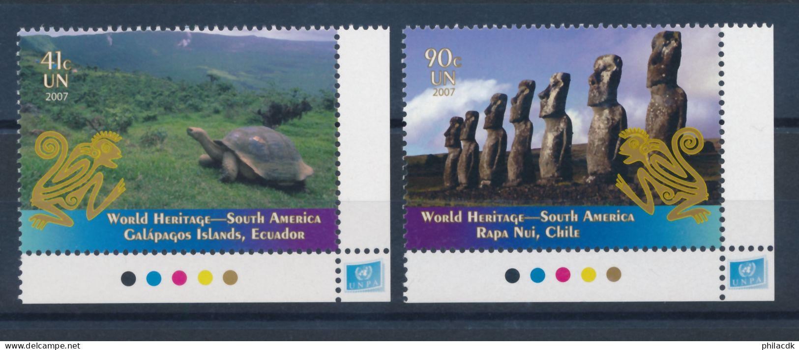 NATIONS UNIES NEW YORK - N° 1041/42 NEUFS (*) SANS GOMME - 2007 - Unused Stamps