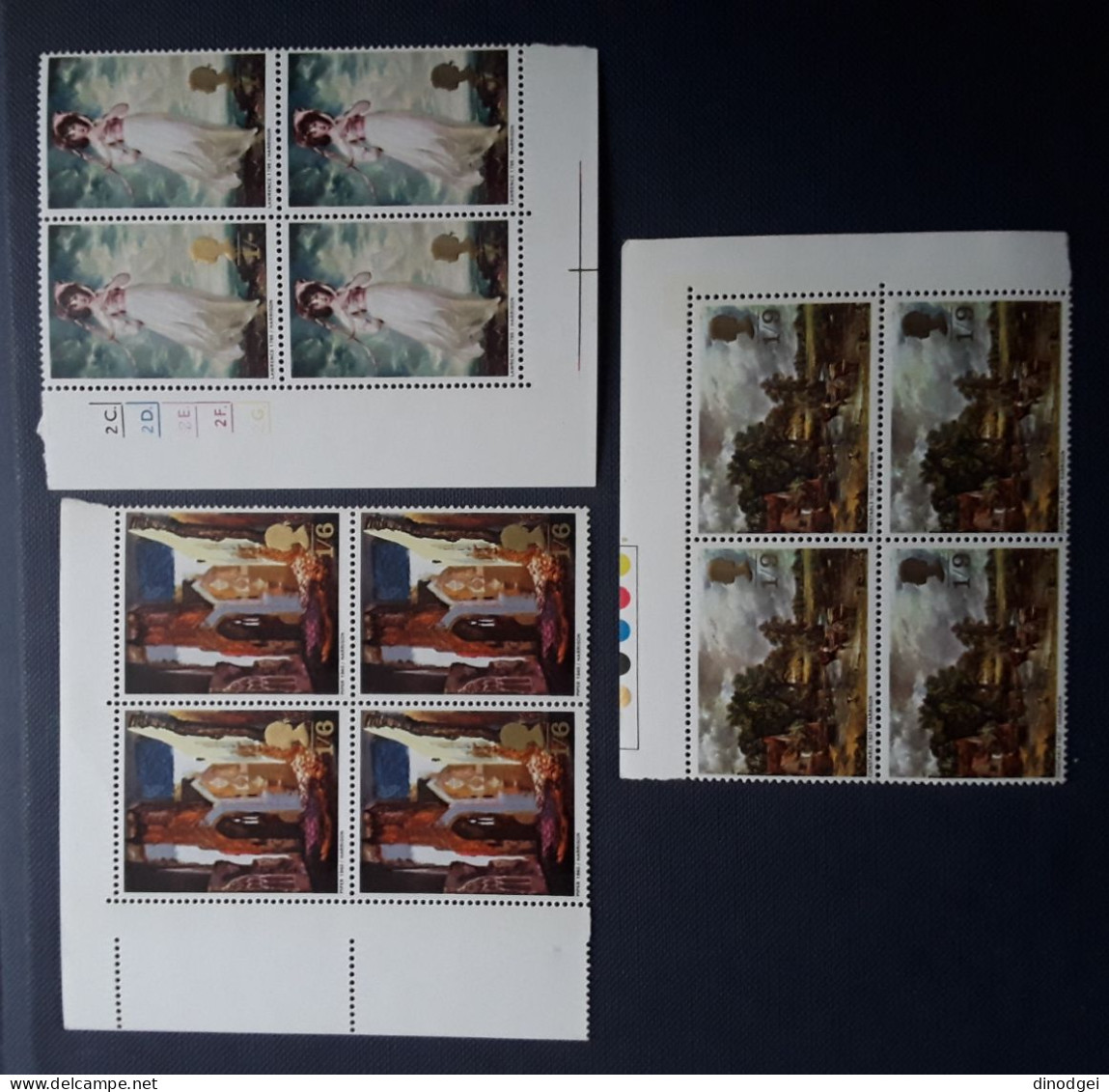 Gran Bretagna  - 1968 - " Paintings Blocks Su 772/74   " MNH Bordo Foglio - Unused Stamps