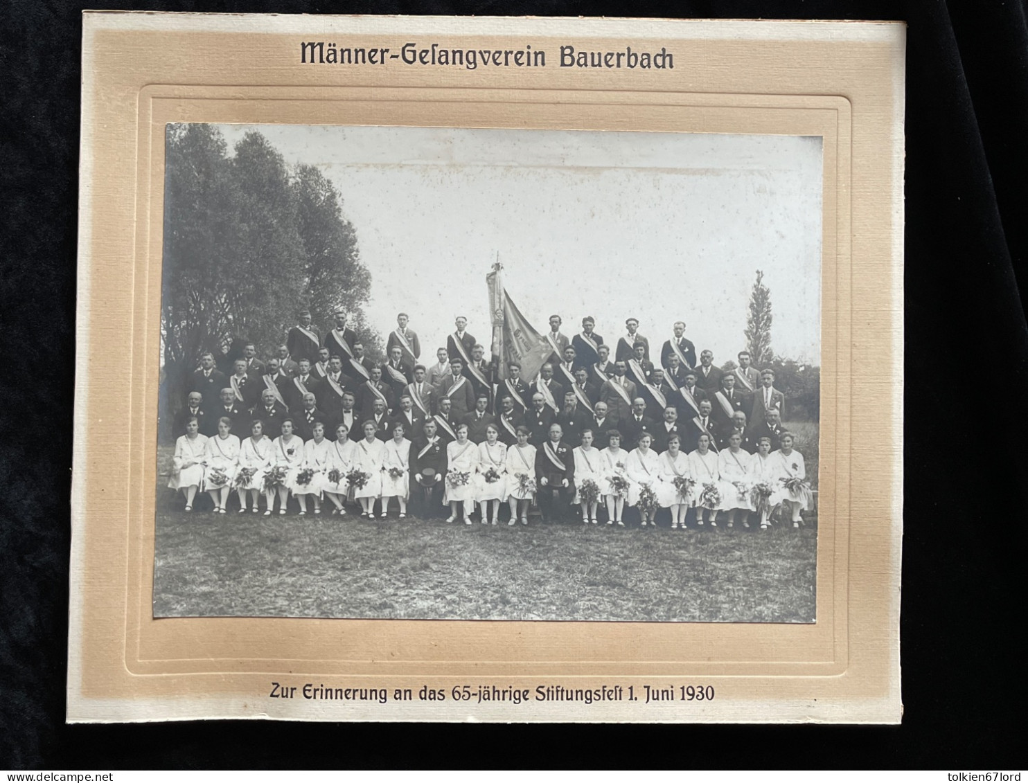 BRETTEN BAUERBACH Männer Gesangverein Erinnerung Stiftungsfest 1930 Ehrenjungfrauen - Bretten