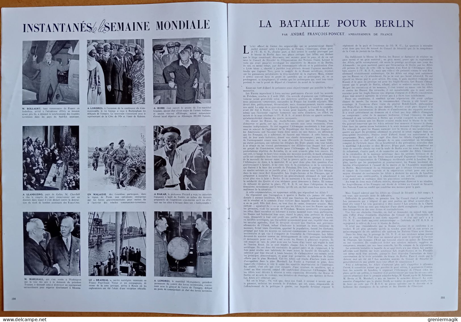 France Illustration 158 23/10/1948 Berlin "Pont Aérien"/Salon D'automne/Indonésie/Concours Hippique/Moissac/Emil Ludwig - Informations Générales