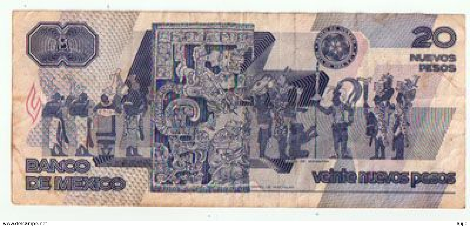 Andrés Quintana Roo.Héros De L'indépendance Du Mexique & Los Murales De Los Mayas. Billet Banque 1992 - México