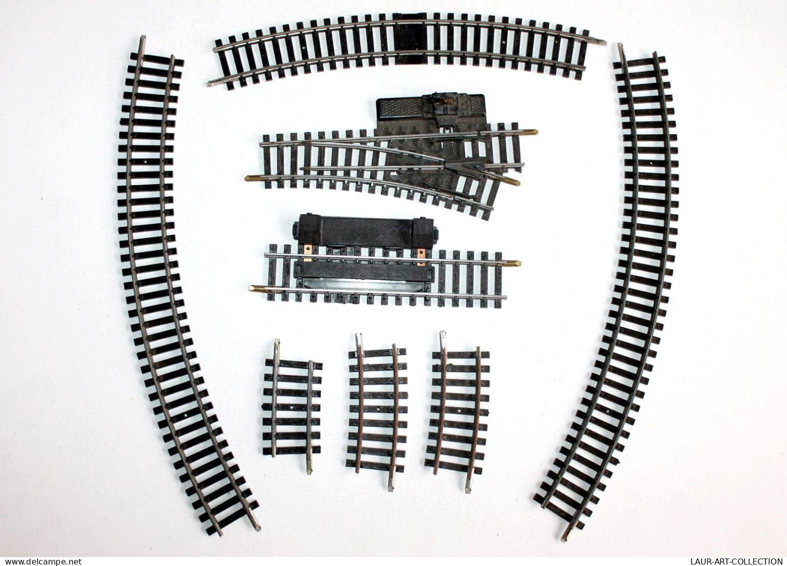 JOUEF HO 8 RAIL: 1 DECROCHAGE 1 AIGUILLAGE MANUEL 1 COUPURE 5 COURBE R=325 R=385, MODELISME FERROVIAIRE TRAIN (2105.262) - Gleise