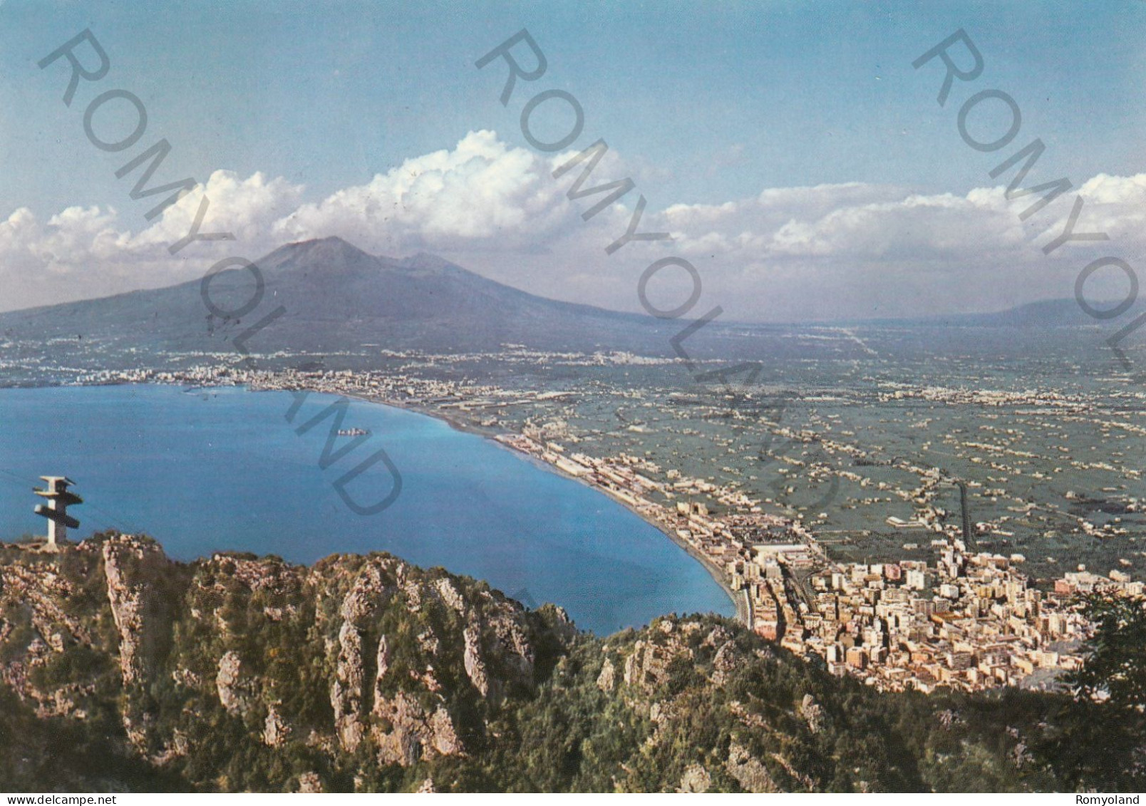 CARTOLINA  B4 CASTELLAMMARE DI STABIA,CAMPANIA-VISTA D AMONTE FAITO-MARE,SOLE,ESTATE,SPIAGGIA,VACANZA,VIAGGIATA 1970 - Castellammare Di Stabia