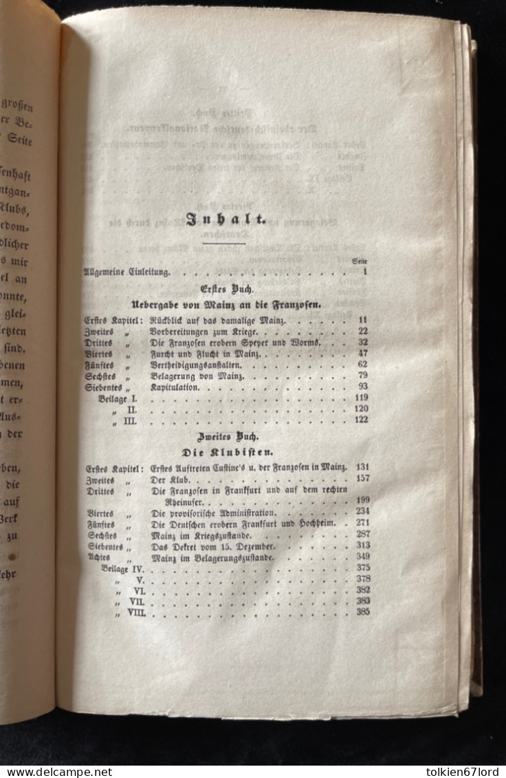 MAINZ MAYENCE Geschichte Von Mainz Während Der Ersten Französischen Occupation 1792-1793 Karl Klein 1861 - 4. 1789-1914