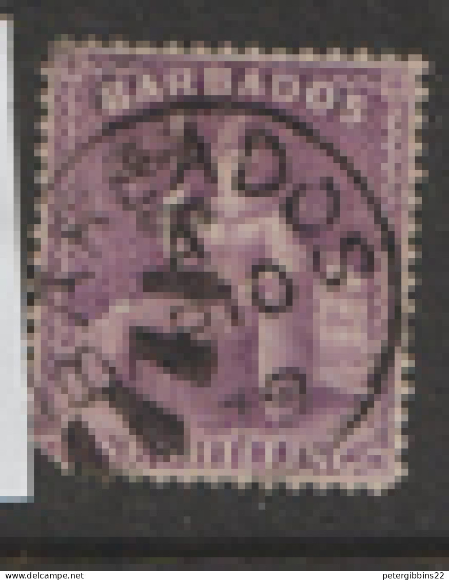 Barbados 1861   SG 34 1/-d  Lower Left Corner Missing   Fine Used - Barbados (...-1966)