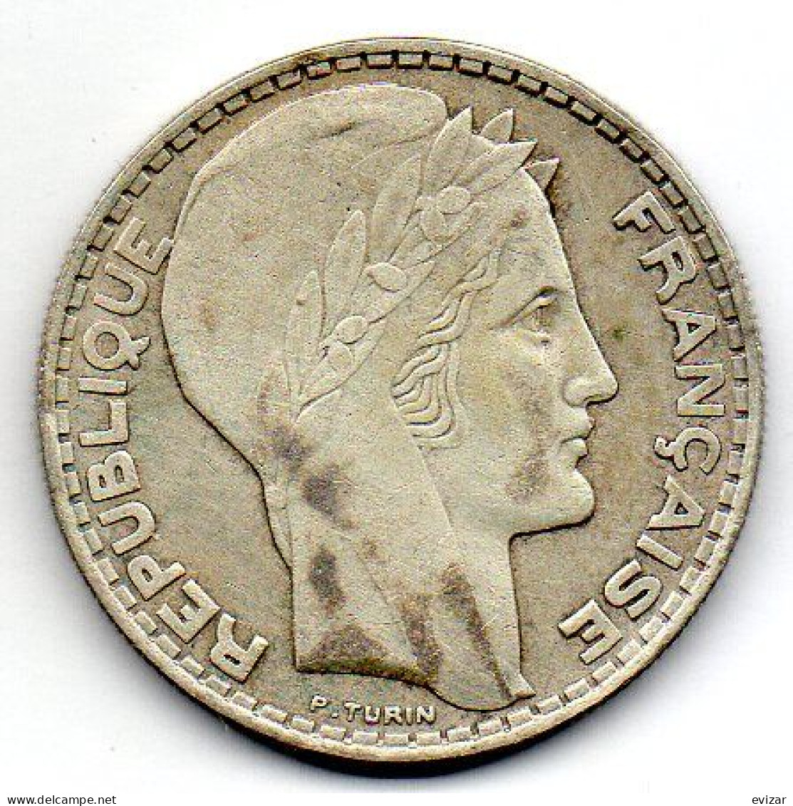 FRANCE, 20 Francs, Silver, Year 1933, KM # 879 - 20 Francs
