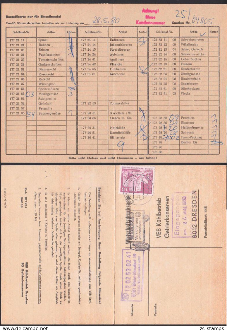 Bischofswerda MWSt. Umzug, W-Drucksache, Kte Mit Bestellung Für Einzelhandel, Zeitdokument Was Es Alles Nicht Gab! - Maschinenstempel (EMA)