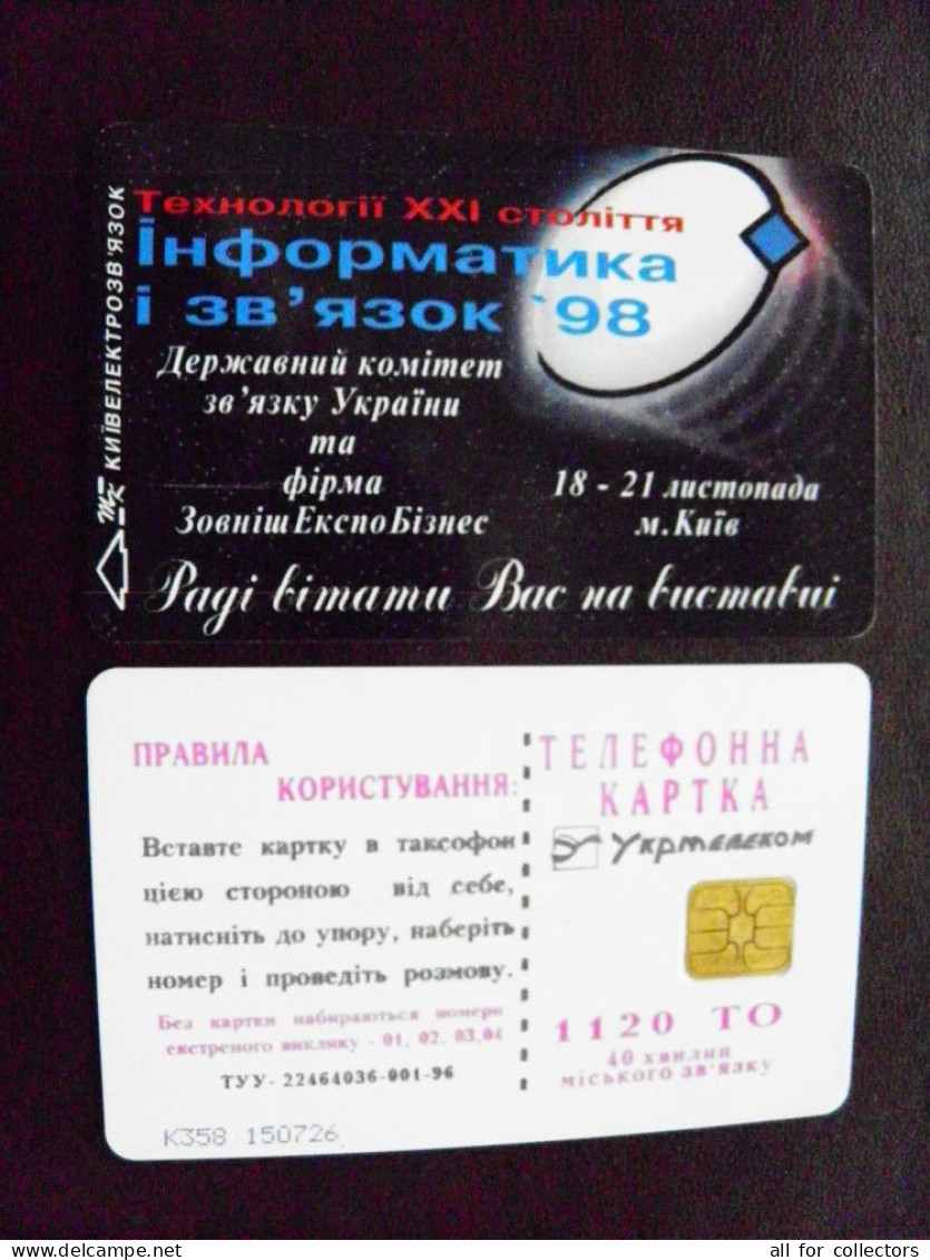 Phonecard Chip Advertising Informatic And Communication '98 K358 1120 Units UKRAINE - Ucrania