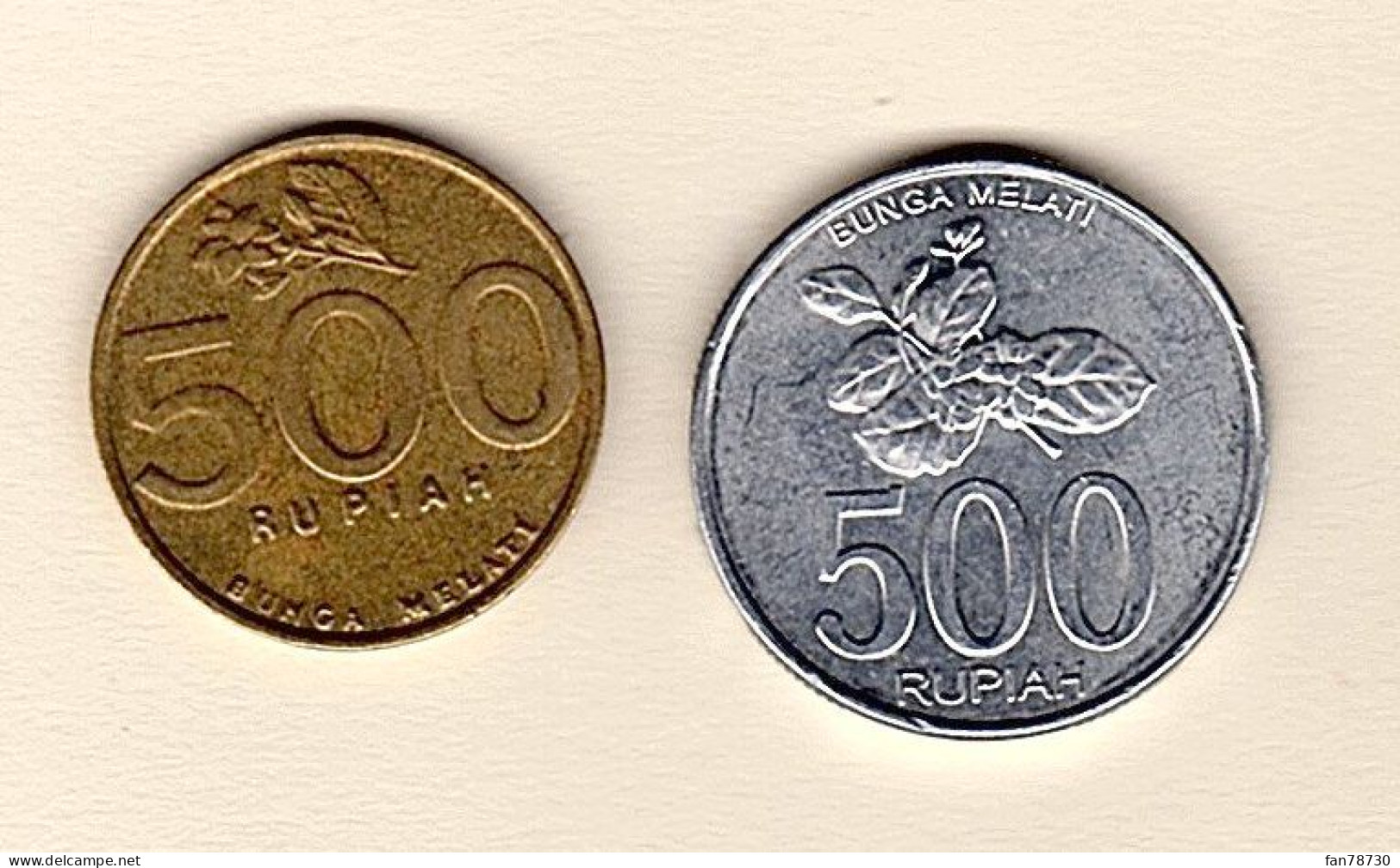 Indonésie - Pièces De 500 Rupiah X 2, L'une De 2001, L'autre De 2008 - Frais Du Site Déduits - Indonesien