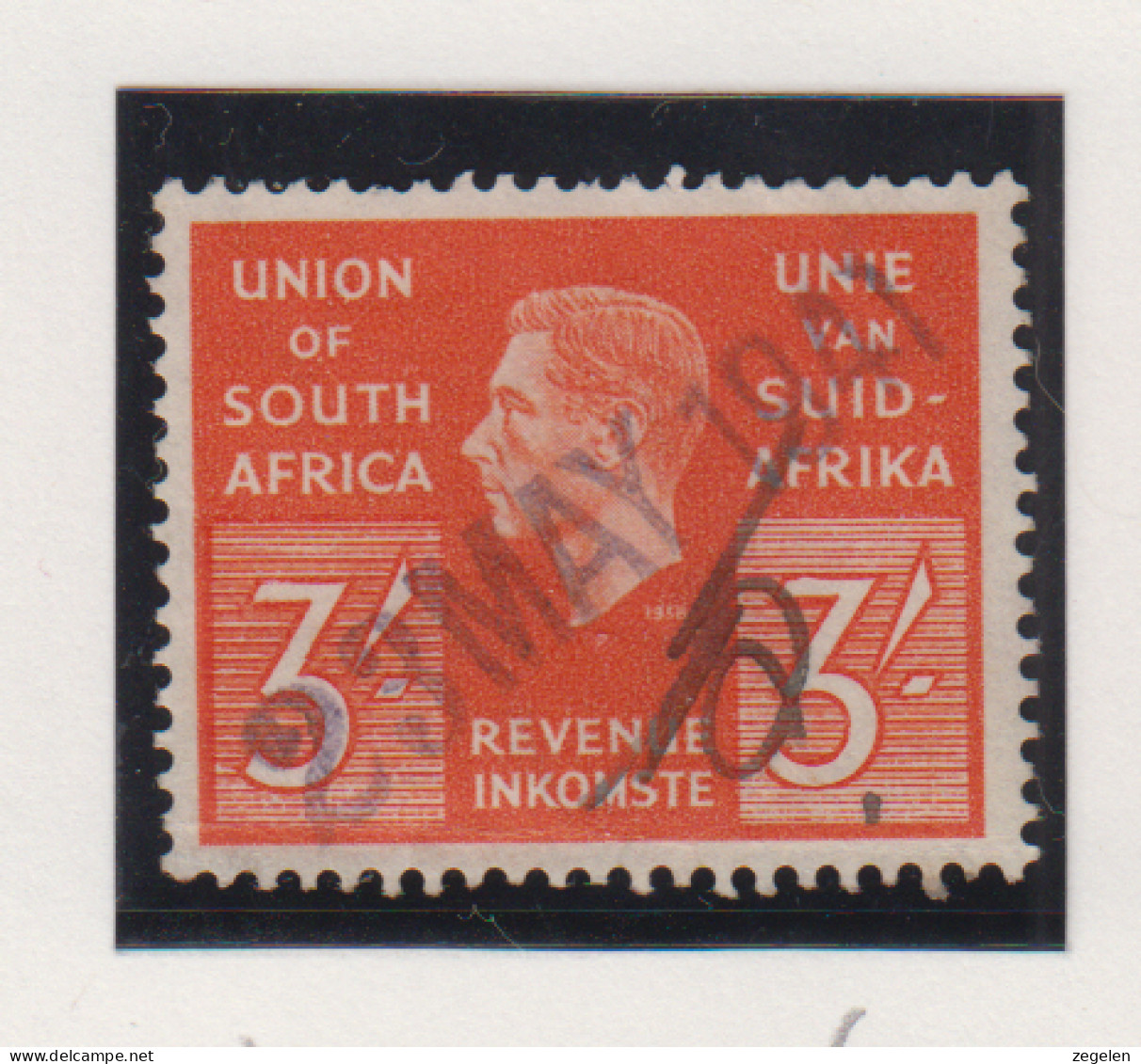 Zuid-Afrika Fiskale Zegel(revenue) Cat. J Barefoot: Revenue JAAR 1938 Nr. 40 - Other & Unclassified