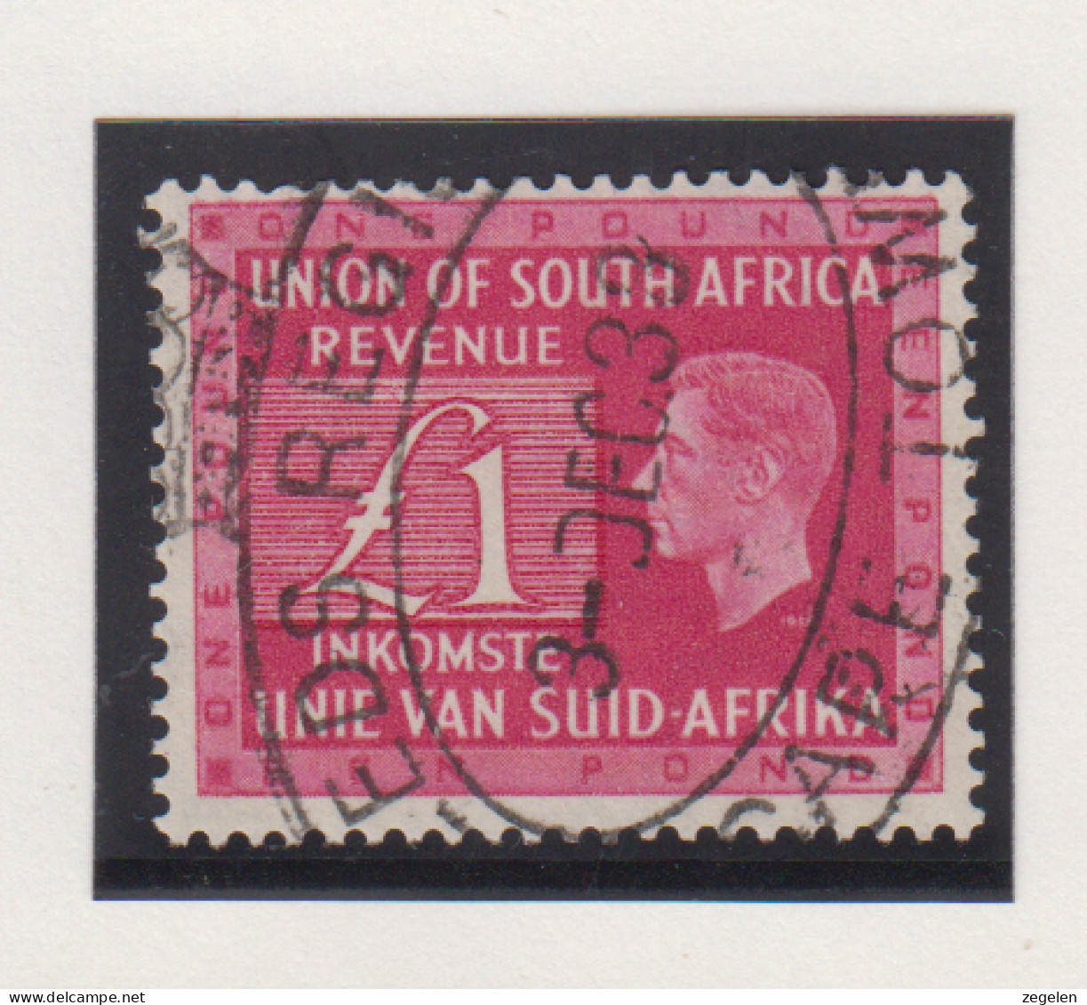 Zuid-Afrika Fiskale Zegel(revenue) Cat. J Barefoot: Revenue JAAR 1938 Nr. 45 - Andere & Zonder Classificatie