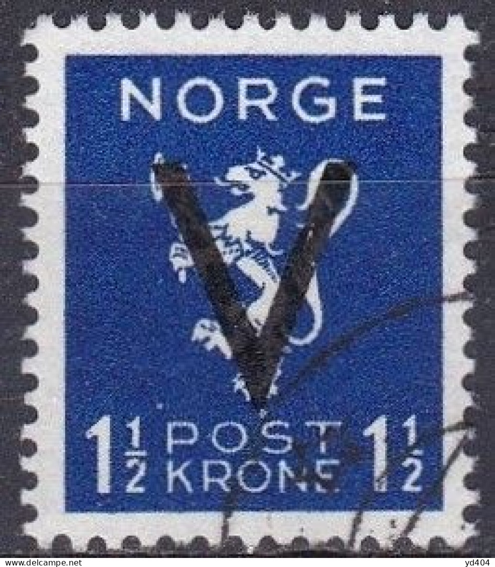 NO040 – NORVEGE - NORWAY – 1941 – VICTORY OVERPRINT ISSUE Without WM – SG # 318B USED 20 € - Gebraucht