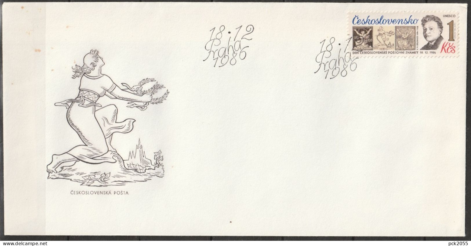Tschechoslowakei 1986 FDC MiNr.2894 Tag Der Briefmarke ( Dl 39 ) - FDC