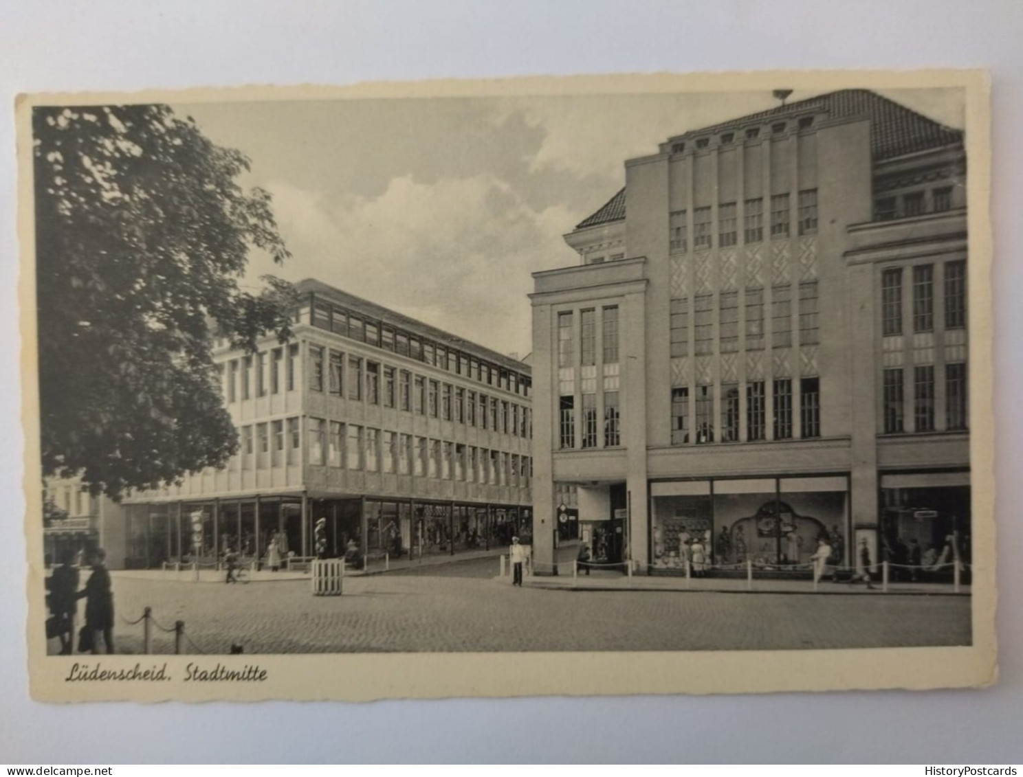 Lüdenscheid, Stadtmittel, Kaufhaus, Geschäfte, Polizisten, 1955 - Lüdenscheid